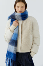 Royal Blue Oversized Checked Scarf