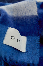 Royal Blue Oversized Checked Scarf
