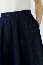 Raw Denim Mid Length Skirt