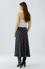 Camel & Blue Checked Skirt
