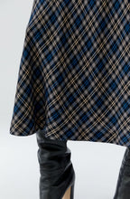 Camel & Blue Checked Skirt