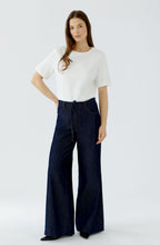 Raw Denim Wide Leg Jeans