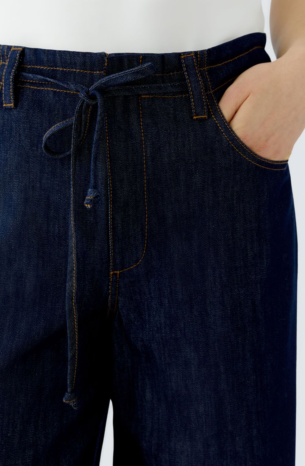 Raw Denim Wide Leg Jeans