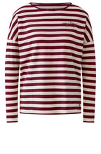 Bramble Berry and Rose Striped Relaxed Top