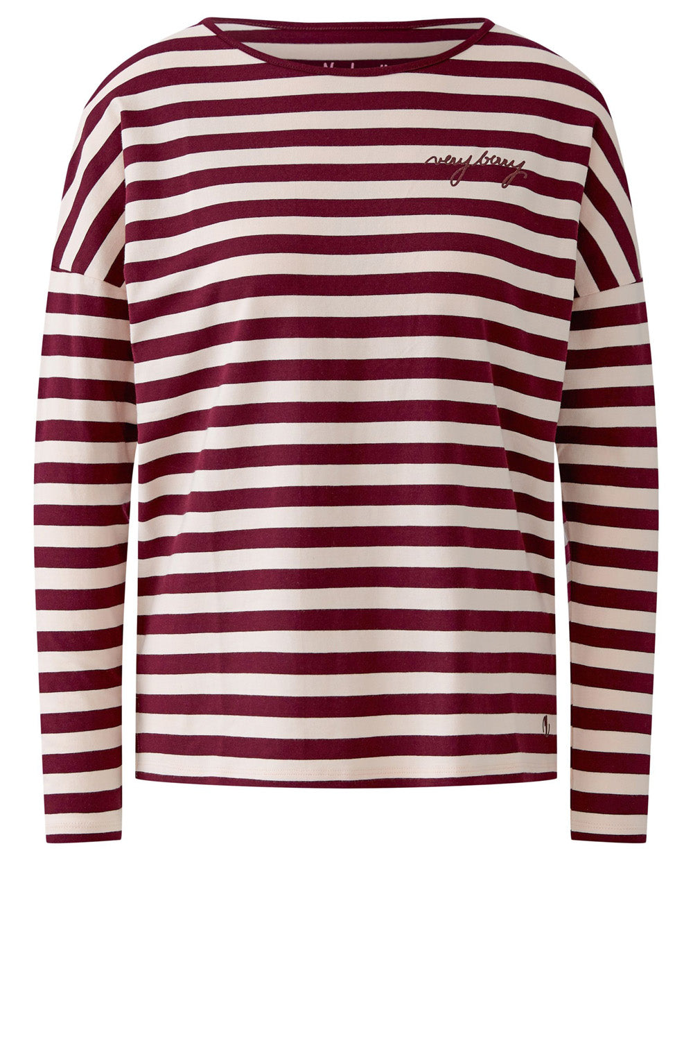 Bramble Berry and Rose Striped Relaxed Top