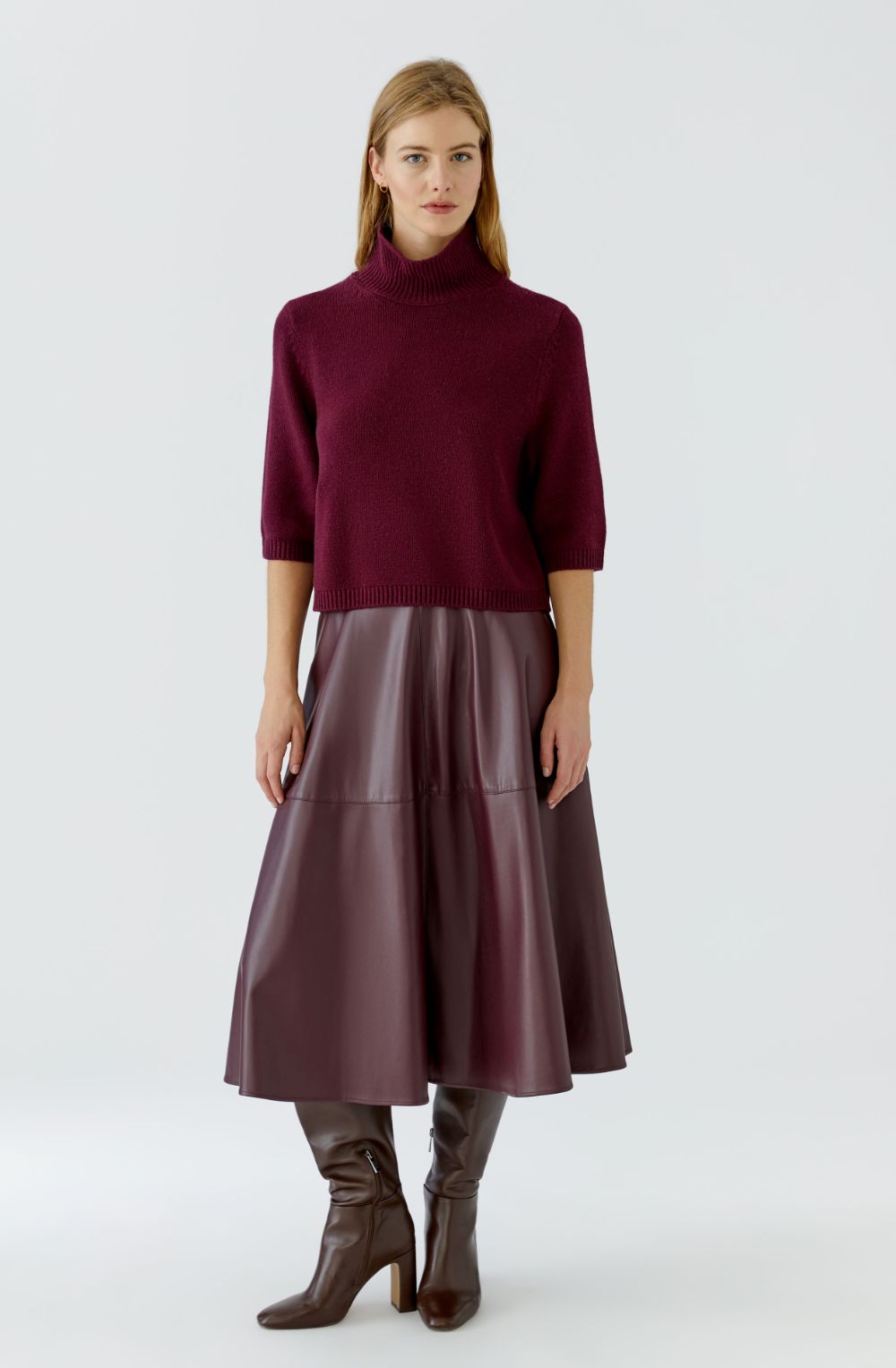 Bramble Berry High Neck Short Sleeve Jumper