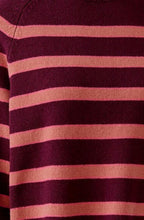 Dark Red Maroon and Pink High Neck Jumper