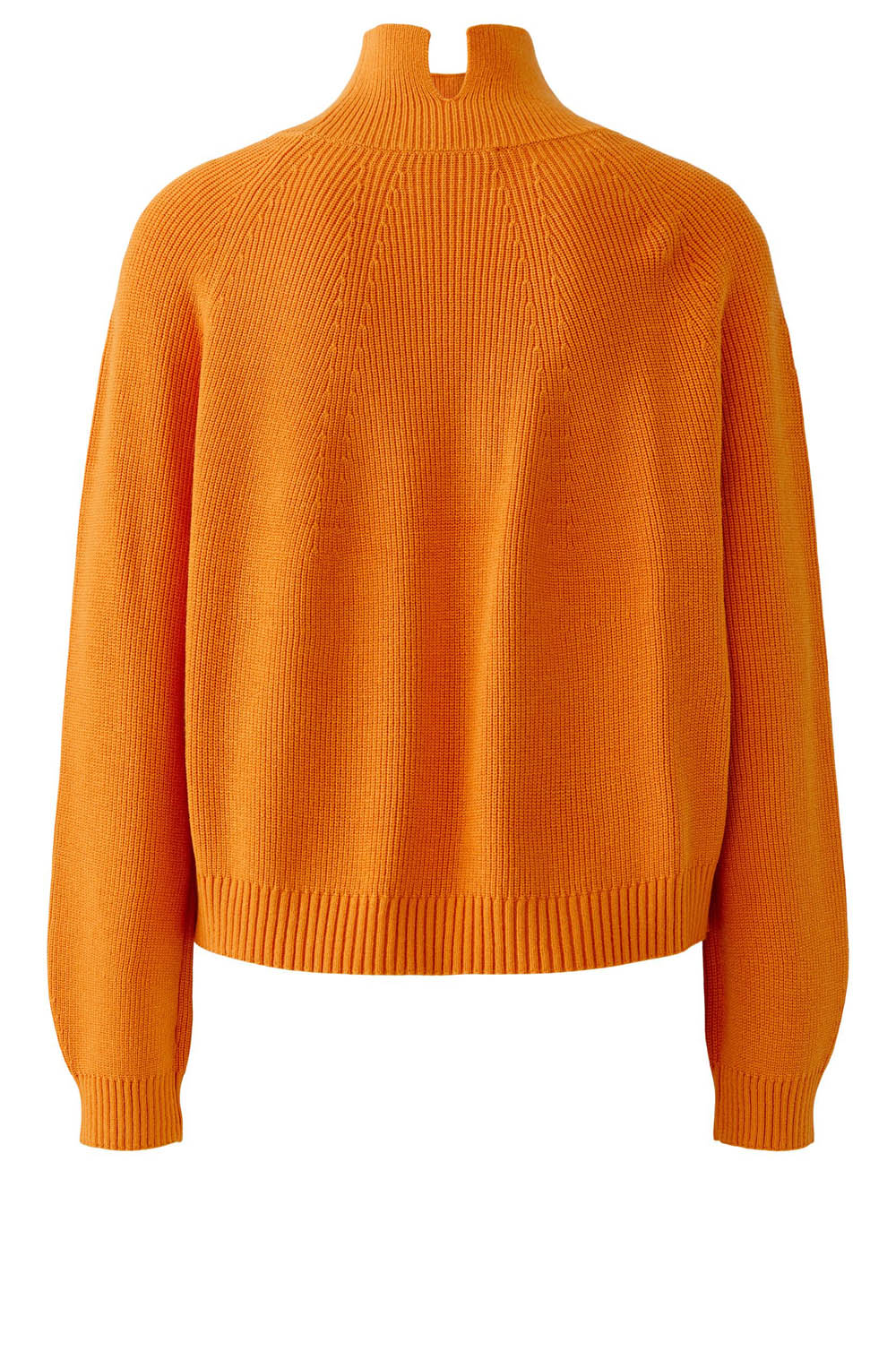 Orange High Neck Loose Fit Jumper