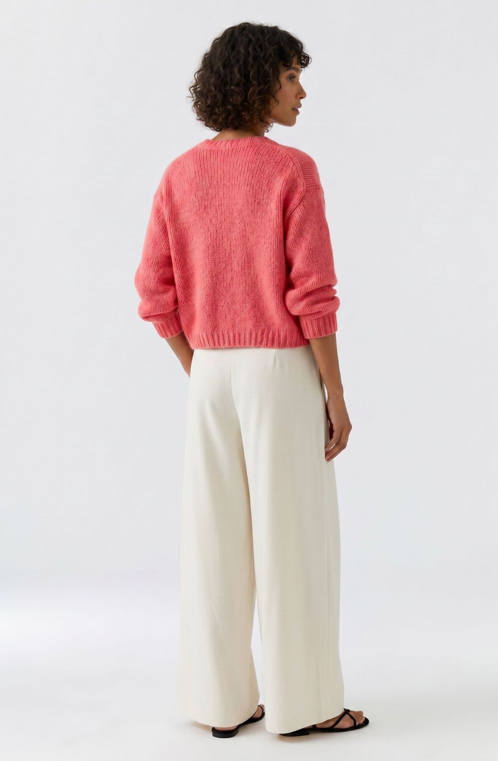 Carmine Pink Chunky Angel Knit Jumper