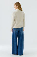 Off White High Neck Loose Fit Jumper