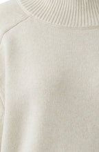 Off White High Neck Loose Fit Jumper