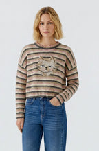 Rose Brown Cat Motif Jumper