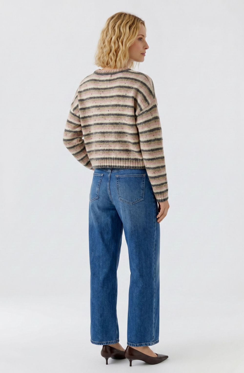 Rose Brown Cat Motif Jumper