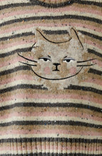 Rose Brown Cat Motif Jumper