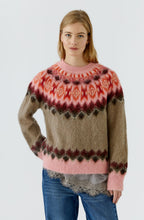 Light Brown Rose Norwegian Style Fluffy Jumper
