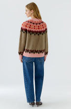 Light Brown Rose Norwegian Style Fluffy Jumper
