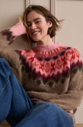 Light Brown Rose Norwegian Style Fluffy Jumper