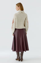 Light Stone Red Argyle High Neck Jumper