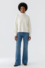 Off White Boxy Polo Neck Jumper