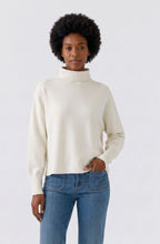 Off White Boxy Polo Neck Jumper