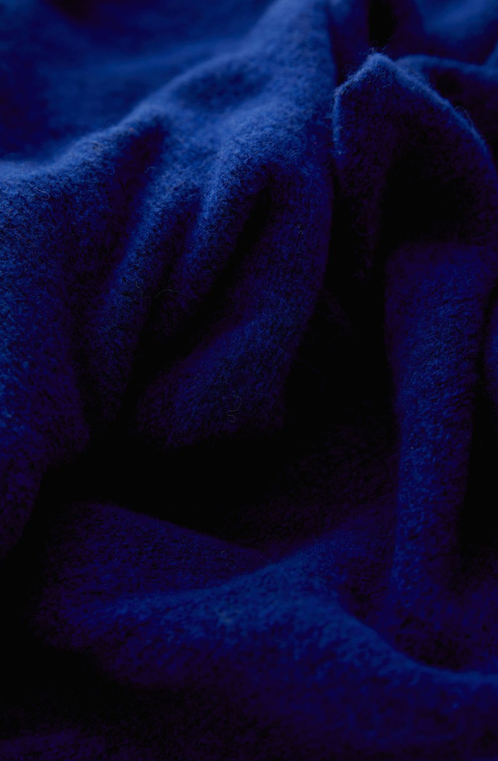 Royal Blue Knitted Triangle Scarf