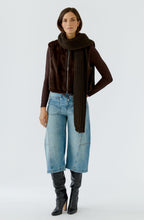 Chocolate Torte Chunky Knit Scarf