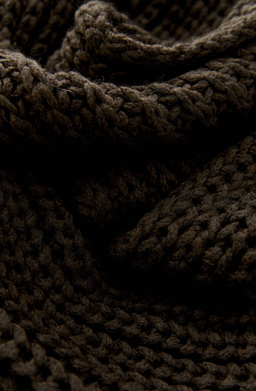 Chocolate Torte Chunky Knit Scarf