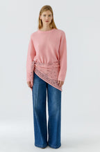 Rose Elegance Paisley Print Knitted Triangle Scarf