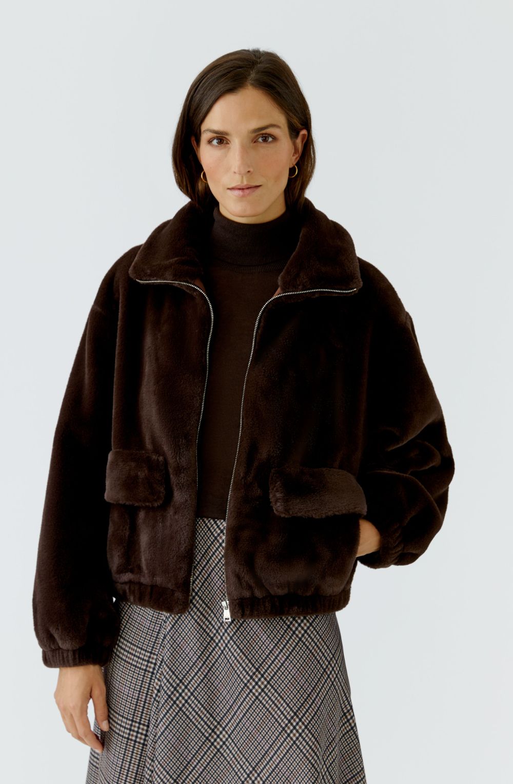 Chocolate Torte Faux Fur Jacket