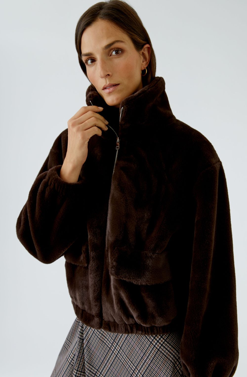 Chocolate Torte Faux Fur Jacket