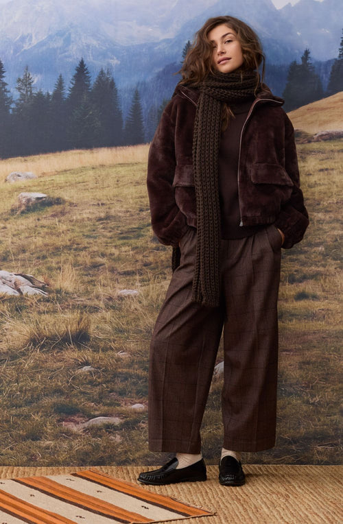 Chocolate Torte Faux Fur Jacket