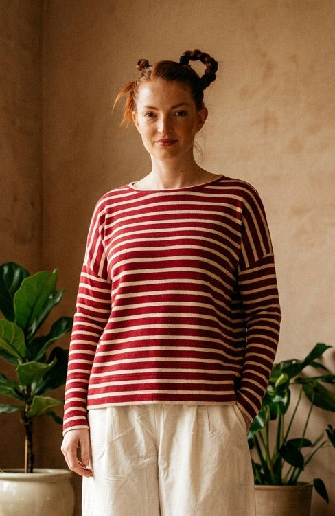 Scuro Red Striped Mara Jumper