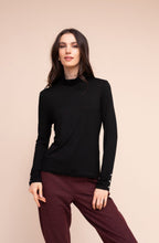 Black High Neck Jersey Top