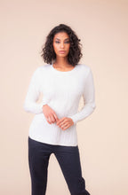 Off White Cable Knit Jumper with Matching Scarf
