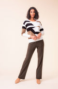 Black Off-White Geometric Design Jumper