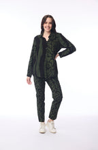 Military Green Patterned Corduroy Shirt