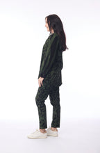 Military Green Patterned Corduroy Shirt
