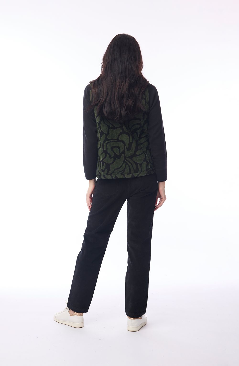 Military Green Patterned Reversible Gilet