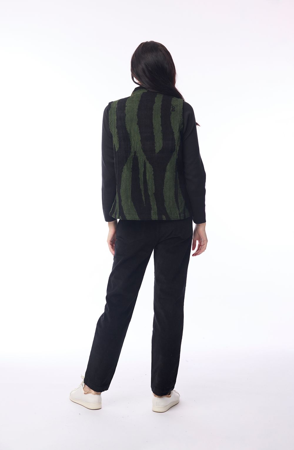 Military Green Patterned Reversible Gilet