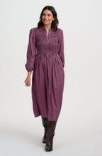 Rose Gingham Diana Shirred Midi Dress