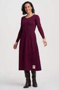 Wine Flower Abella Jersey Midi Dress