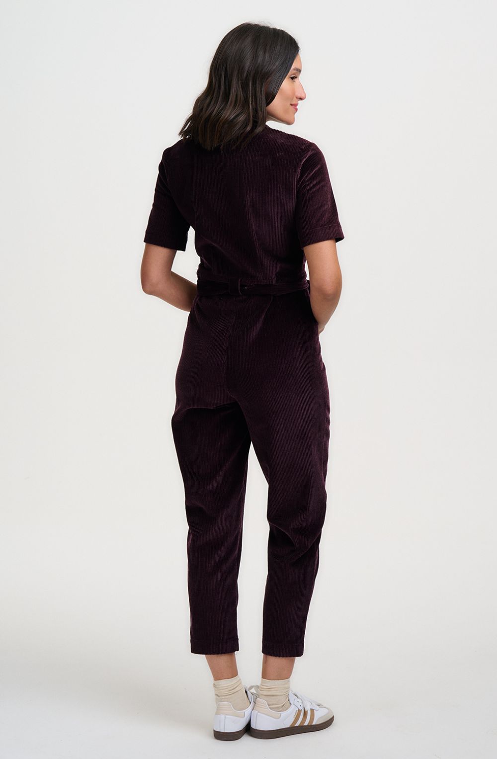 Dark Plum Meredith Corduroy Boilersuit