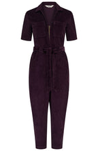 Dark Plum Meredith Corduroy Boilersuit