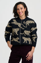 Monochrome Leopards Solana Knitted Bomber Jacket