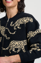 Monochrome Leopards Solana Knitted Bomber Jacket