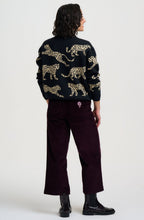 Monochrome Leopards Solana Knitted Bomber Jacket