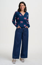 Teal and Pink Tiger Jennifer Cardigan