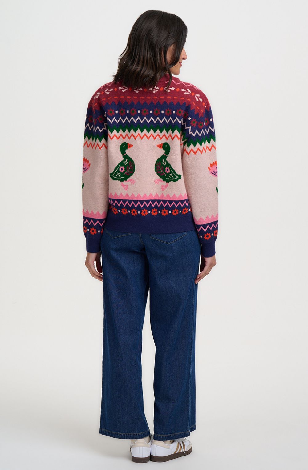 Pink Ducks Solana Knitted Bomber Jacket