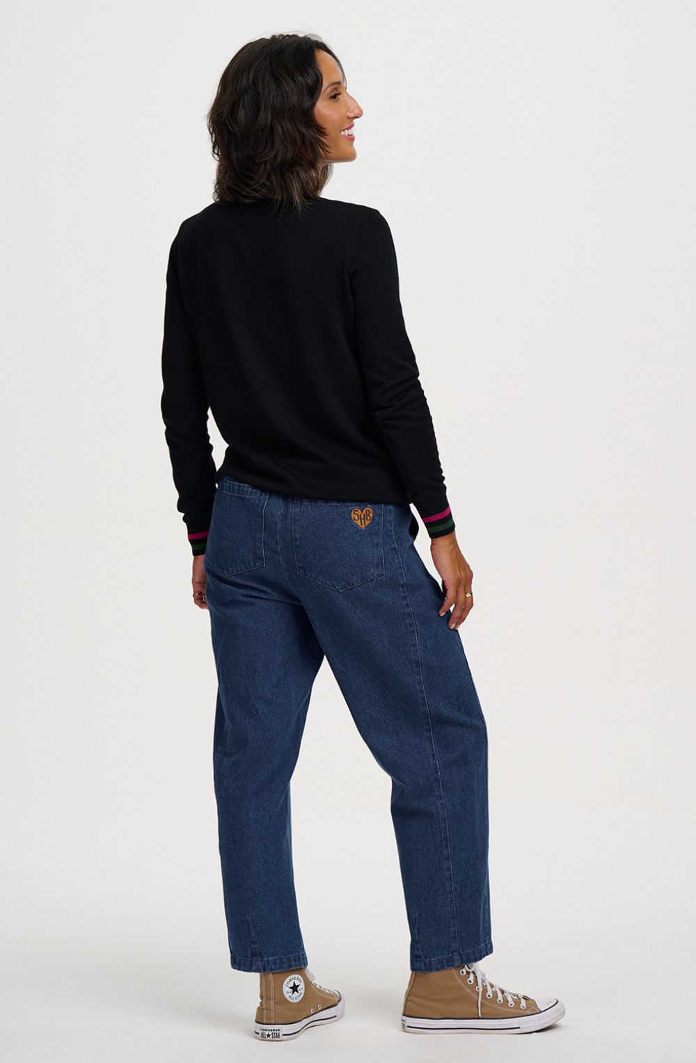 Black Folkloric Duck Rita Jumper