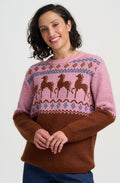 Pink and Brown Horses Devin Jumper